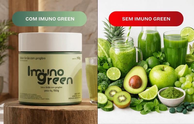 Comparação Com e Sem Imuno Green