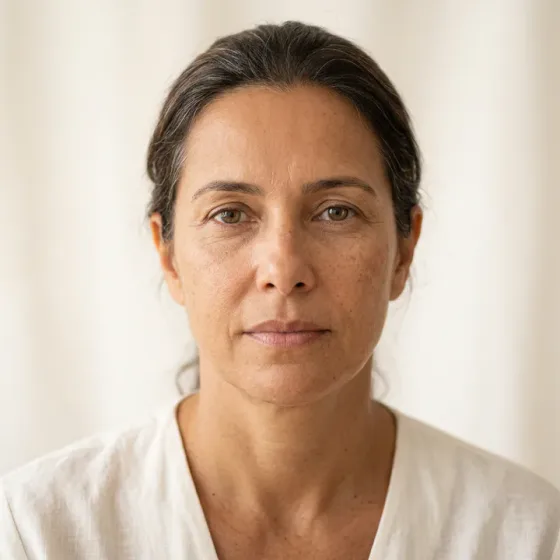 Retrato ilustrativo de rugas e linhas finas